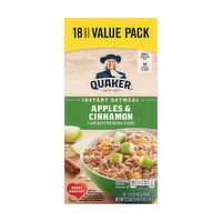 Quaker Instant Oatmeal Apple & Cinnamon, 18 Each