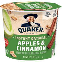 Quaker Instant Oatmeal, Apples & Cinnamon, 1.51 Ounce