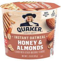 Quaker Oatmeal, Honey & Almonds, 1.76 Ounce