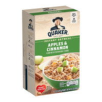 Quaker Instant Oats Apple Cinnamon, 12.1 Ounce