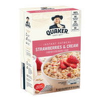 Quaker Instant Oats Strawberries & Cream, 8.4 Ounce