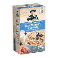 Quaker Instant Oats Blueberries and Cream, 8.4 Ounce