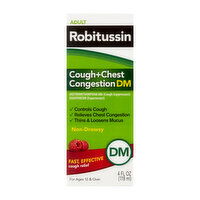Robitussin Adult Cough+Chest Congestion DM Cough Relief, 4 Ounce
