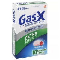 Gas-X Extra Strength Chewable Tablets Cherry Creme - 18 Ct, 18 Each