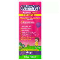 Benadryl D Child Allergy Sinus, 4 Ounce