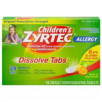 Zyrtec Children's Allergy Tablets, Citrus, 12 Each
