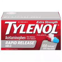 Tylenol Extra Strength Rapid Release Gels, 500mg, 100 Each