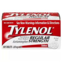 Tylenol Tablets, Regular Strength, 325mg, 100 Each