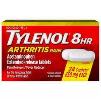 Tylenol Arthritis Pain Caplets, 650 Mg, 24 Each