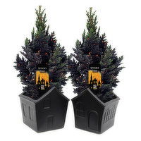 3" Glitter Euro Tree Black House, 1 Each