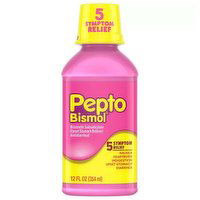 Pepto Bismol Upset Stomach Reliever/Antidiarrheal, 12 Ounce