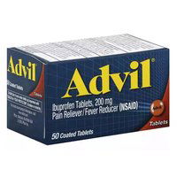 Advil Coated Tablets, Ibuprofen, 50 Each