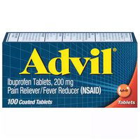 Advil Ibuprofen, 200 mg, Coated Tablets, 100 Each