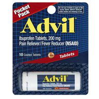 Advil Tablet Vials, Ibuprofen, Coated Tablets, 200 mg, 10 Each