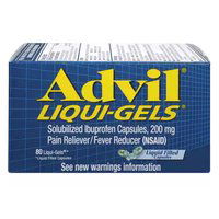 Advil Liqui-Gels Pain Reliever, Fever Reducer, Solubilized Ibuprofen, 200 mg, 80 Each