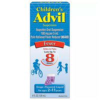 Advil Children'S Pain Reliever/ Fever Reduccer, Ibuprofen, Oral Suspensioin, 100 Mg, Grape Flavored, 4 Ounce