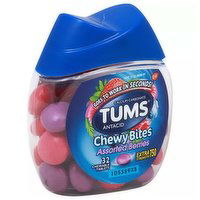 Tums Chewy Bites Assorted Berries Extra Strength 750 Chewable Tablets, 32 Each
