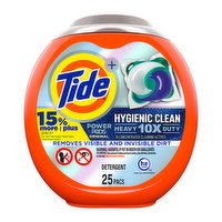 Tide Hygienic Clean Heavy 10x Duty Power PODS Laundry Detergent Pacs, Original, 25 Each