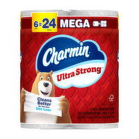 Charmin Ultra Strong Mega Bathroom Tissue Rolls, 6 Each