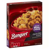 Banquet Dinner Cheesy Mac & Beef, 7 Ounce