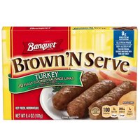 Banquet Brown 'N Serve Turkey Sausage Links, 6.4 Ounce