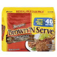 Banquet Brown 'N Serve Sausage Patties, 32 Ounce