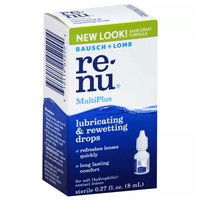 Bausch & Lomb Rewettiing Drops, Lubricating Renu Multiplus, 0.27 Ounce