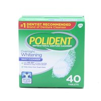 Polident Overnight Denture Cleanser Tablets, 40 Each