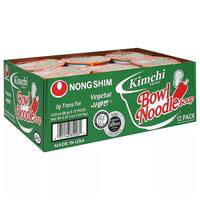 Nongshim Bowl Noodle Soup, Kimchi Flavor, 12 Each