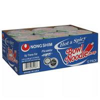 Nongshim Bowl Noodle Soup, Hot & Spicy Picante Flavor (12 Count), 12 Each