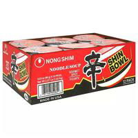 Nongshim Bowl Noodle Soup, Gourmet Spicy, 12 Each