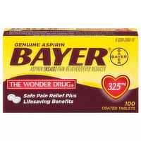 Bayer Aspirin Coated Tablets, 100 Each