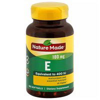Nature Made Vitamin E, 180 Mg, Softgels, 180 Each