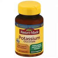 Nature Made Dietary Supplement, Potassium Gluconate, 100 Each