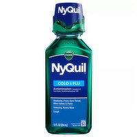 Nyquil Cold & Flu, Nighttime Relief Liquid, 12 Ounce