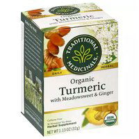 Traditional Medicinals Organic Herbal Tea, Turmeric, Meadowsweet & Ginger, 16 Each