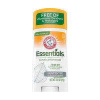 Arm & Hammer Essentials Deoderant Unscented, 2.5 Ounce