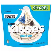 Hershey's Kisses Candy, Cookies 'N' Creme, Share Pack, 10 Ounce