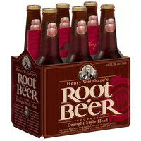 Henry Weinhard's Root Beer Soda, Draught Style Head, Bottle (Pack of 6), 60 Each