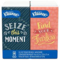 Kleenex Go Packs Facial Tissues, 10 Tissues per Pack (Pack of 8), 8 Each