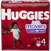 Huggies Little Movers Diapers, Jumbo, Size 4 (23-37 lbs.), 22 Each