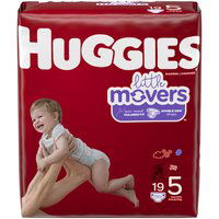 Huggies Little Movers Diapers, Jumbo, Size 5, 19 Each