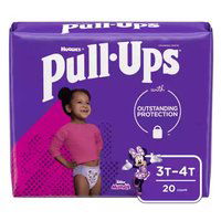 Huggies Pull-Ups Training Pants, Girl, 3T-4T (32-40 lbs.), 20 Each