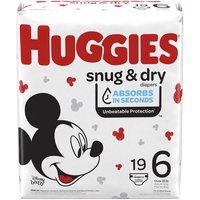 Huggies Snug & Dry Diapers, Size 6, 19 Each