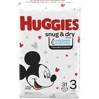 Huggies Snug & Dry Diapers, Jumbo, Size 3, 31 Each