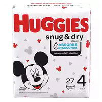 Huggies Snug & Dry Diapers, Jumbo, Size 4, 27 Each