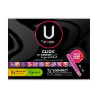 U by Kotex Click Multipack Compact Tampons, 30 Each