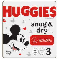Huggies Snug & Dry Giga Pack Sz 3, 88 Each