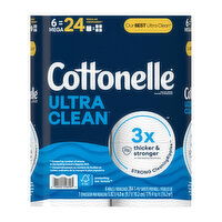 Cottonelle Ultra Clean Strong Toilet Paper, 6 Each