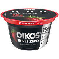 Oikos Triple Zero Yogurt, Strawberry, 5.3 Ounce